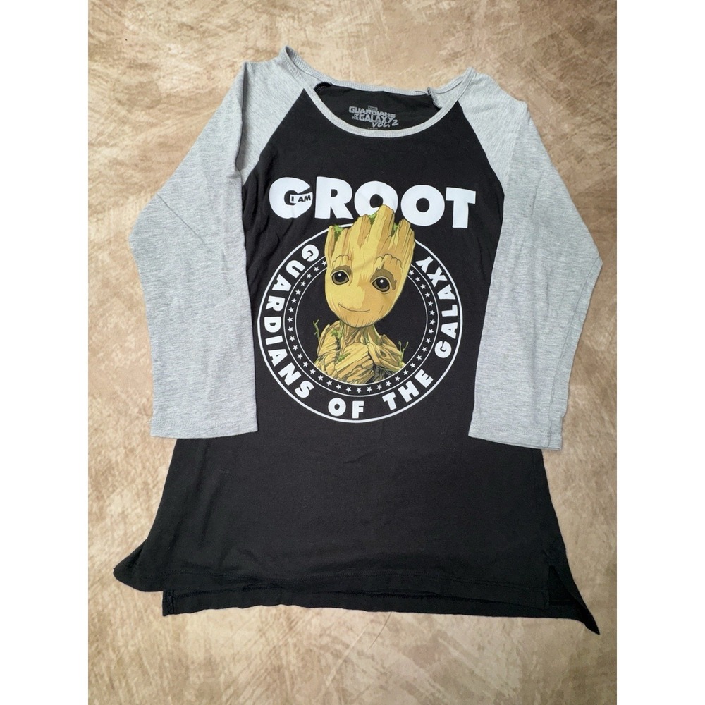 WOMEN'S TEEN Guardians of The Galaxy I AM GROOT Marvel Comics T-shirt  SMALL